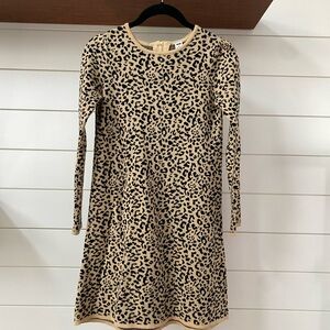 Janie and Jack Animal Print Cheetah Sweater Dress